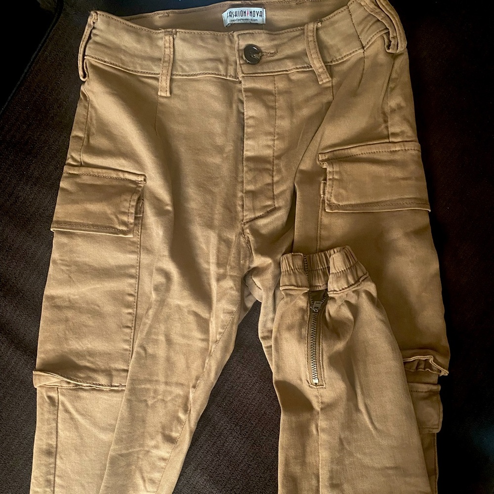 Fashion nova Tan Cargo pants